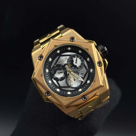 Invicta Estrella Dorado - Tablero Negro - Plateado