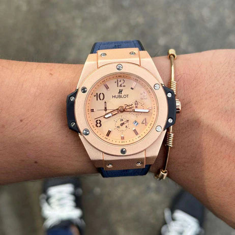 HublotBig Bng New Azul - Tablero Oro Rosa - Oro Rosa