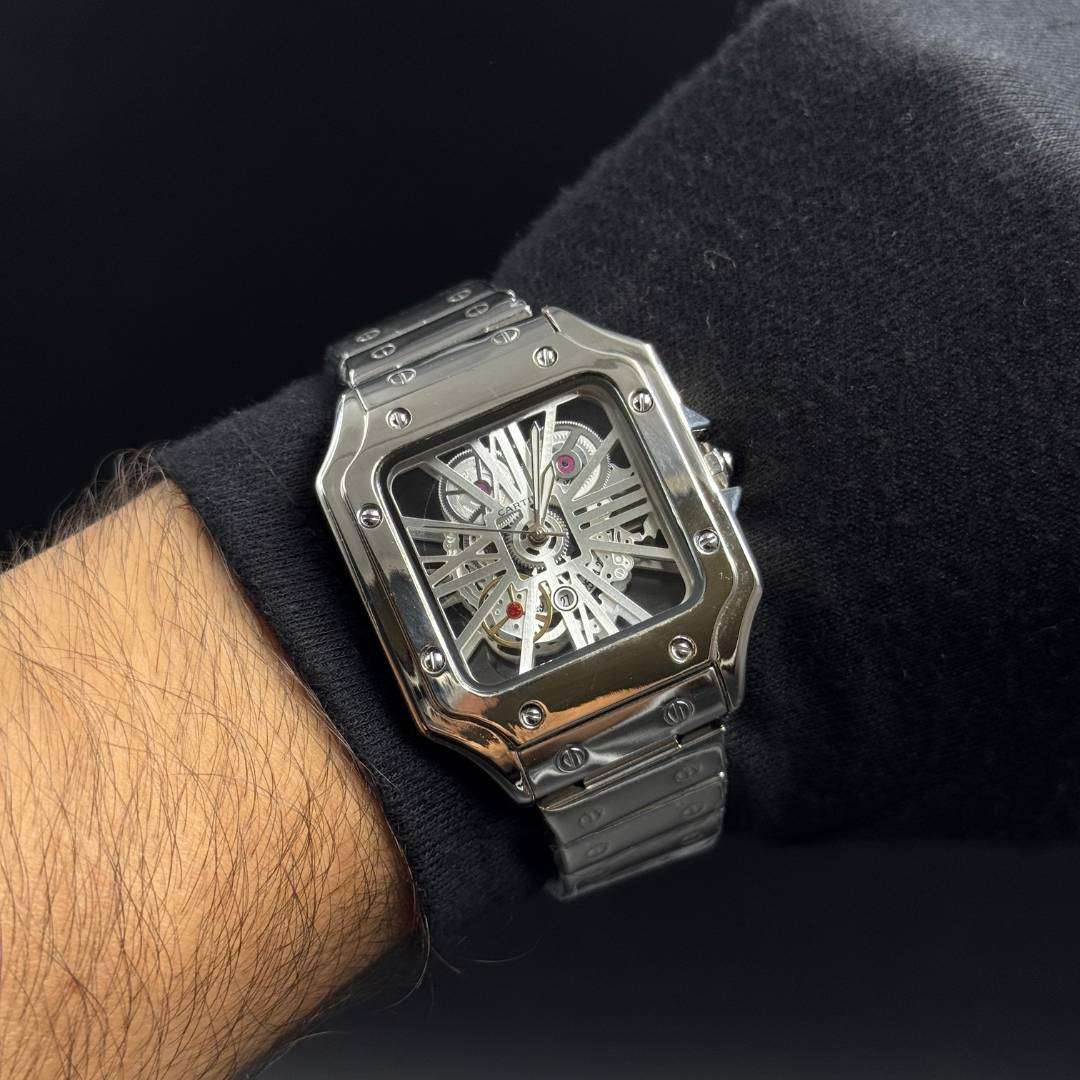 Cartier Metal Plateado - Cara Blanco