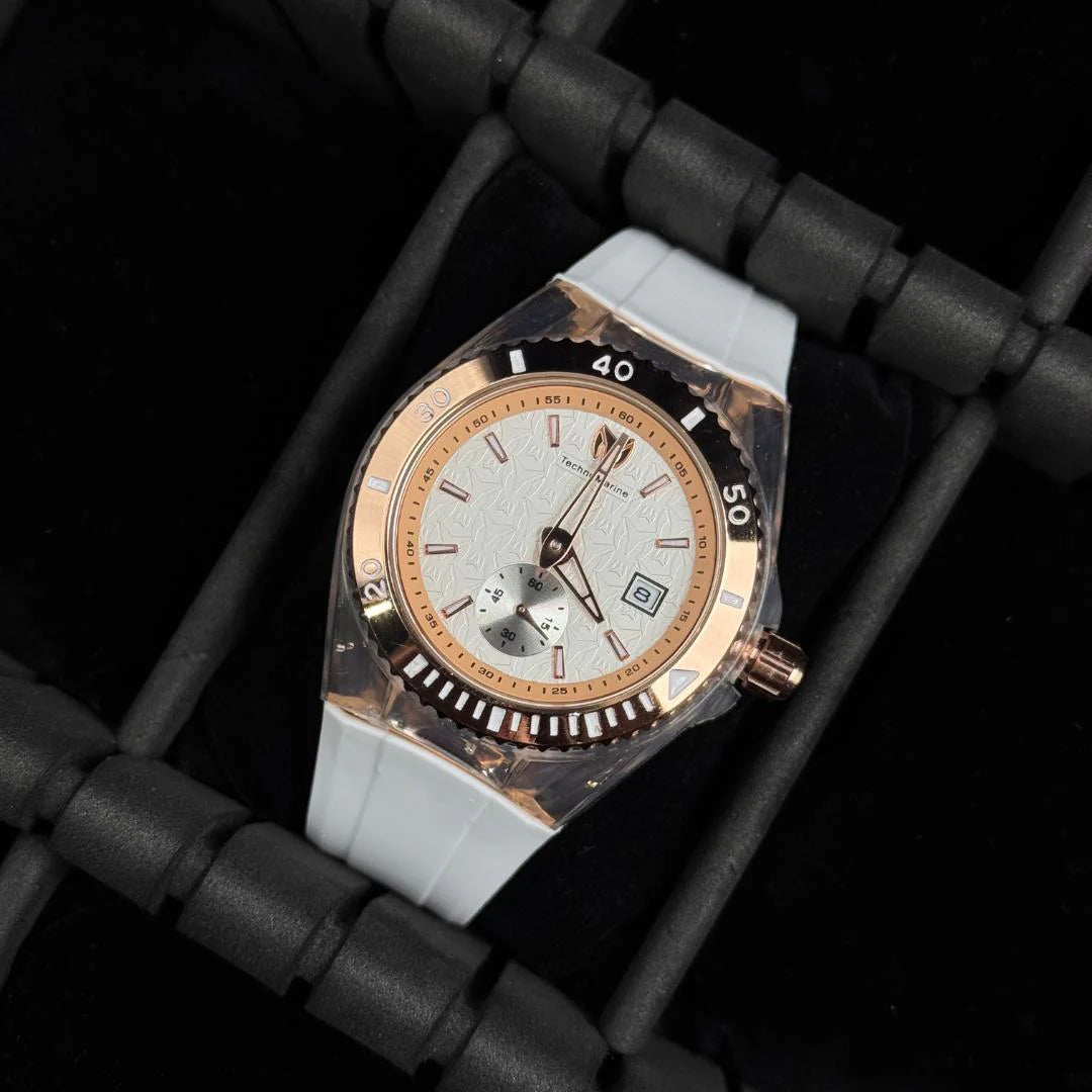 Technomarine Monogram Blanco - Cara Blanco- Oro Rosa