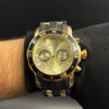 Invicta Pro Driver Goma Negro - Tablero Platedado Dorado - Negro