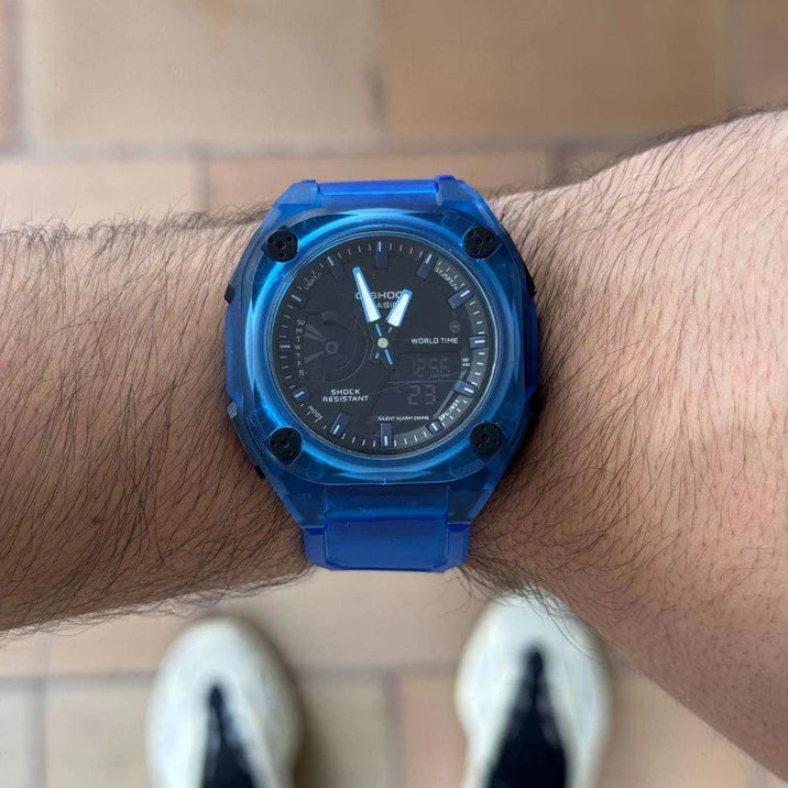 G-Shock Mudman Azul - Tablero Negro