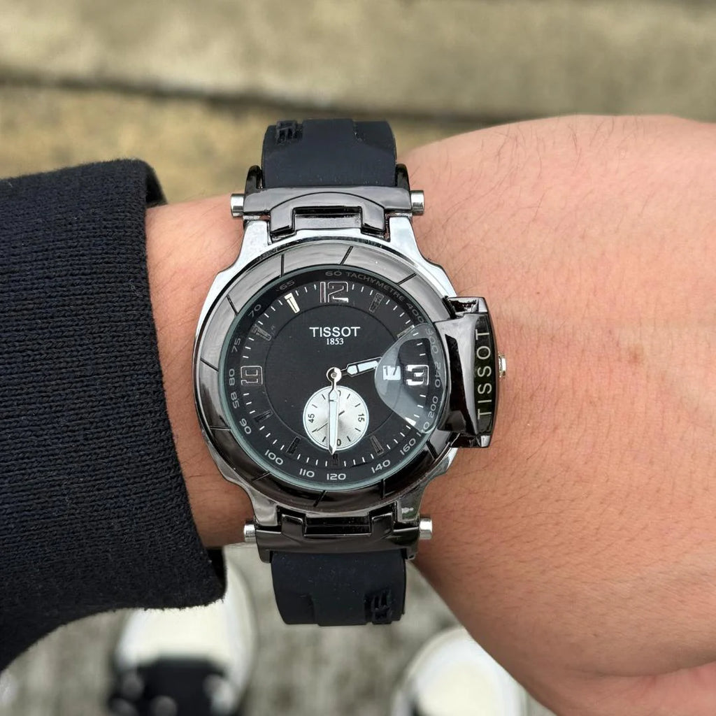 Tissot T-Rce goma Negro - Tablero Negro-Plateado